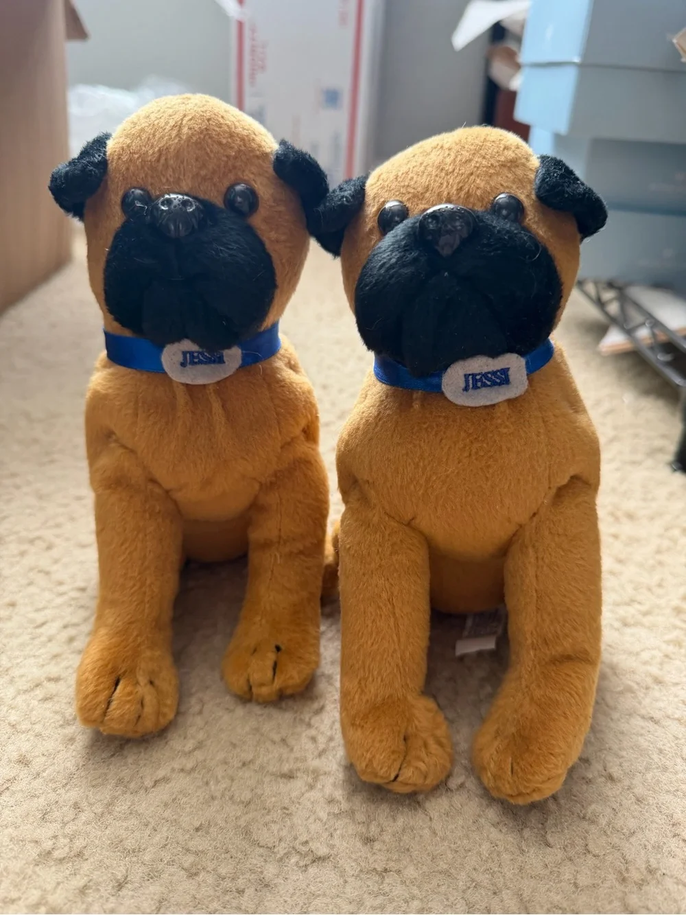 Plush Pug Dog stuffies - promotional for Jet Support askjessi
